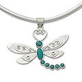 'Blue Dragonfly' Turquoise Necklace (Indonesia)
