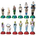 Alien vs. Human Chess Set