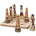 Decorative Tic-tac-toe Native Tribes Set