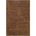 Brown/ Orange New Zealand Wool Rug (4' x 6')