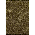 Spider Green/ Brown New Zealand Wool Rug (4' x 6')