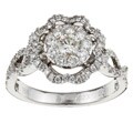 18k White Gold 7/8ct TDW Diamond Ring (G-H, SI) (Size 6.5)