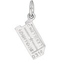 Sterling Silver Movie Ticket Charm