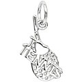 Sterling Silver 'I Love Tennis' Charm