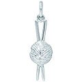Sterling Silver 'Knitting' Charm