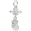 Sterling Silver Three Chinese Coins Luck Charm