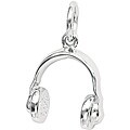Sterling Silver Headphones Charm