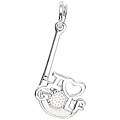 Sterling Silver 'I Love Golf' Charm