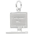 Sterling Silver Computer Wiz Charm