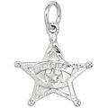 Sterling Silver 'Shield' Charm