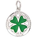 Sterling Silver/ Enamel 'Good Luck Clover' Charm