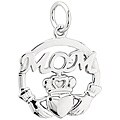 Sterling Silver Claddagh 'Mom' Charm