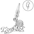 Sterling Silver 'My Idol' Microphone Charm