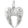 Sterling Silver Heart Wings Charm