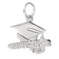 Sterling Silver 'Graduation Cap and Diploma' Charm