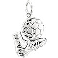 Sterling Silver 'Sneaker and Soccer Ball' Charm