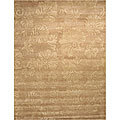 Beige Damask Wool Rug (7'9 x 9'9)