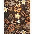 Brown Floral Rug (7'9 x 9'9)