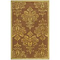 Damasse Elegante Lime Rug (3'6 x 5'6)