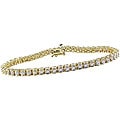 14k Yellow Gold 2ct TDW Diamond Tennis Bracelet (I-J, I2-I3)