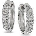 14k Gold 1/10ct TDW Diamond Huggie-style Earrings
