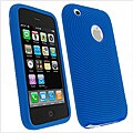 Textured Blue Silicone Skin Case for Apple iPhone