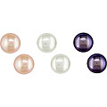 14k Yellow Gold Freshwater Pearl Earrings Set (6 mm) (Set of 6)