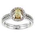 18k Gold 1ct TDW Yellow and White Diamond Ring (G-H, SI) (Size 6.5)