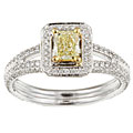 18k Gold 1 1/6ct TDW Yellow and White Diamond Ring (G-H, SI) (Size 6.25)