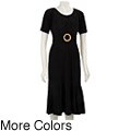 Julian Taylor Women's Pleated Trumpet Hem Dress