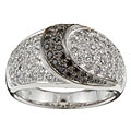 14k Gold 1 1/3ct TDW Black/ White Diamond Ring (G-H, I1) (Size 7)