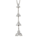 14k White Gold 1/2ct TDW Diamond Journey Necklace (G-H, SI)