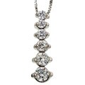 14k White Gold 1/2ct TDW Diamond Journey Necklace (G-H, SI)