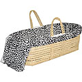 Snow Leopard Faux Fur Blanket and Moses Basket