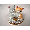 Limoges 'Loving Cats' Keepsakes Box