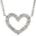 14k White Gold 1/2ct TDW Diamond Heart Necklace (G, I2)