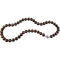 Sterling Silver Brown Freshwater Pearl Necklace (8-9mm) (Set of 6)