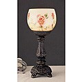 Hand-painted Roses Candle Table Accent