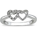 10k Gold Diamond Accent Double-heart Ring