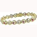 Goldplated Ruby and Diamond Bracelet (Case of 4)