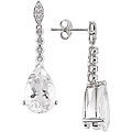 14k Gold 1/6ct TDW Diamond/ White Topaz Earrings