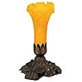 Lily 1-light 8-inch Tiffany-style Amber Buffet Lamp