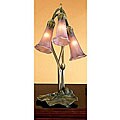 Lily 3-light Tiffany-style Cranberry Lamp
