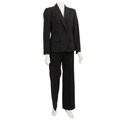 Allyson Cara Women's Black Topstitched Pant Suit