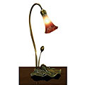 Lily 1-light Pink and White Lamp