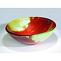 DreamLine Red Cloud Art Glass Vessel Sink