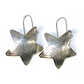 Etched Silver Star Earrings (Chile)