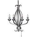 Mini 4-light Antique Brass Chandelier