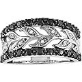 14k Gold 1/2ct TDW Black and White Diamond Ring