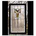 Prairie Stained Glass Window in Wood Frame
